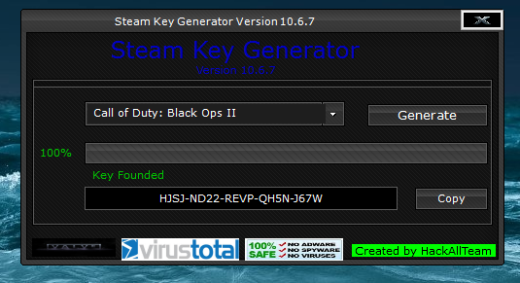Download key generator for steam generator